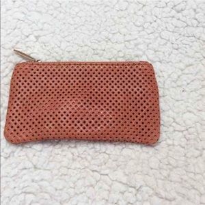 Junior Drake orange perforated leather coin purse